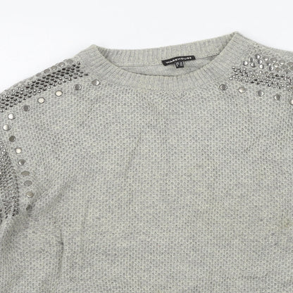 wearhouse Womens Grey   Pullover Jumper Size 12