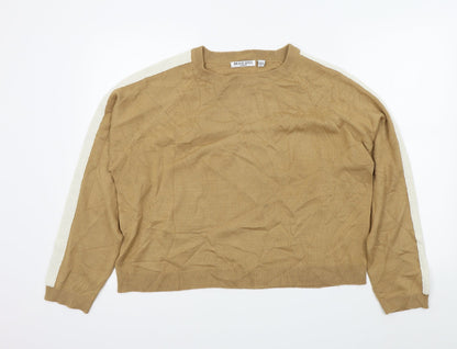 Brave Soul Womens Brown   Pullover Jumper Size L