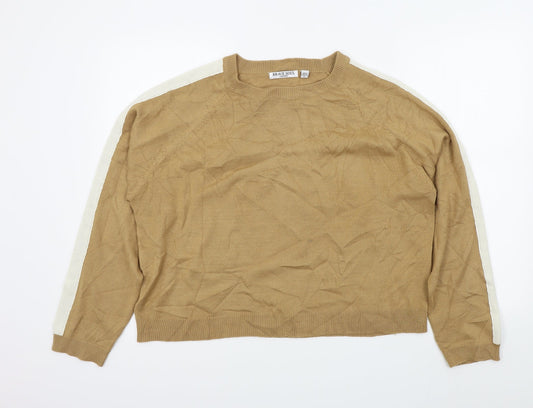 Brave Soul Womens Brown   Pullover Jumper Size L