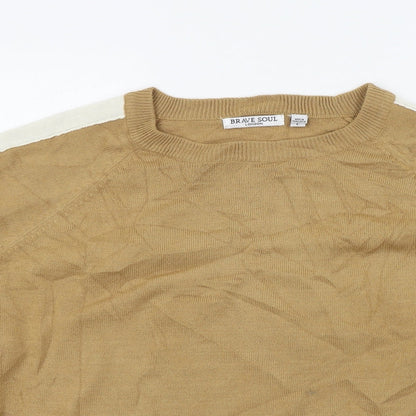 Brave Soul Womens Brown   Pullover Jumper Size L