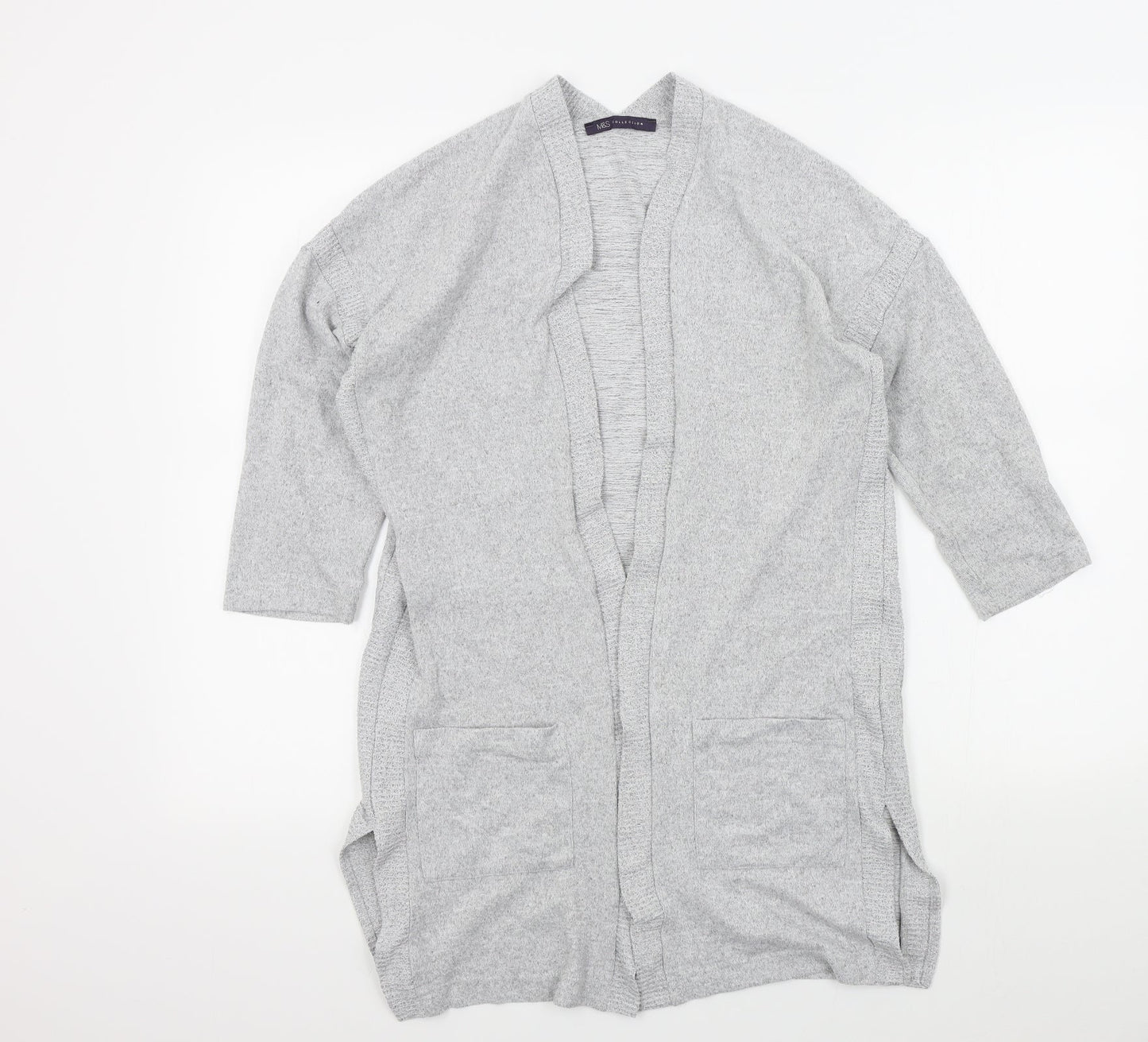 Womens UK Size 12 M&S Grey Cardigan Jumper