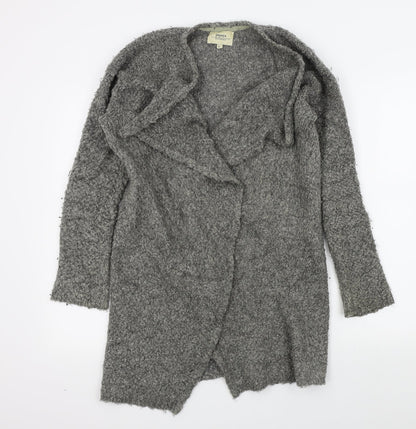 Womens UK Size S Papaya Grey Cardigan Jumper
