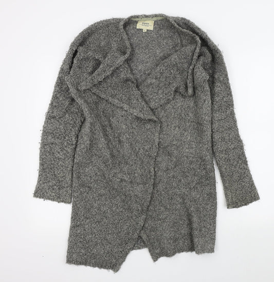 Womens UK Size S Papaya Grey Cardigan Jumper