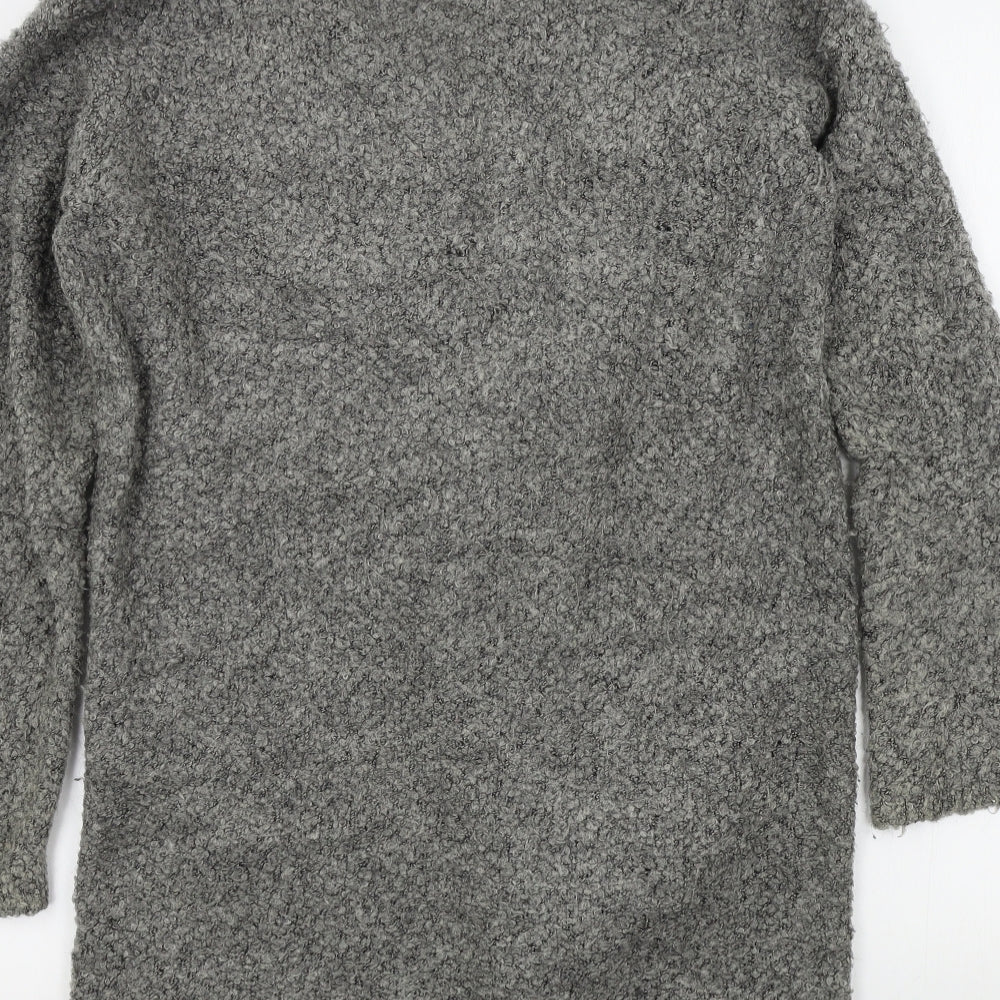 Womens UK Size S Papaya Grey Cardigan Jumper