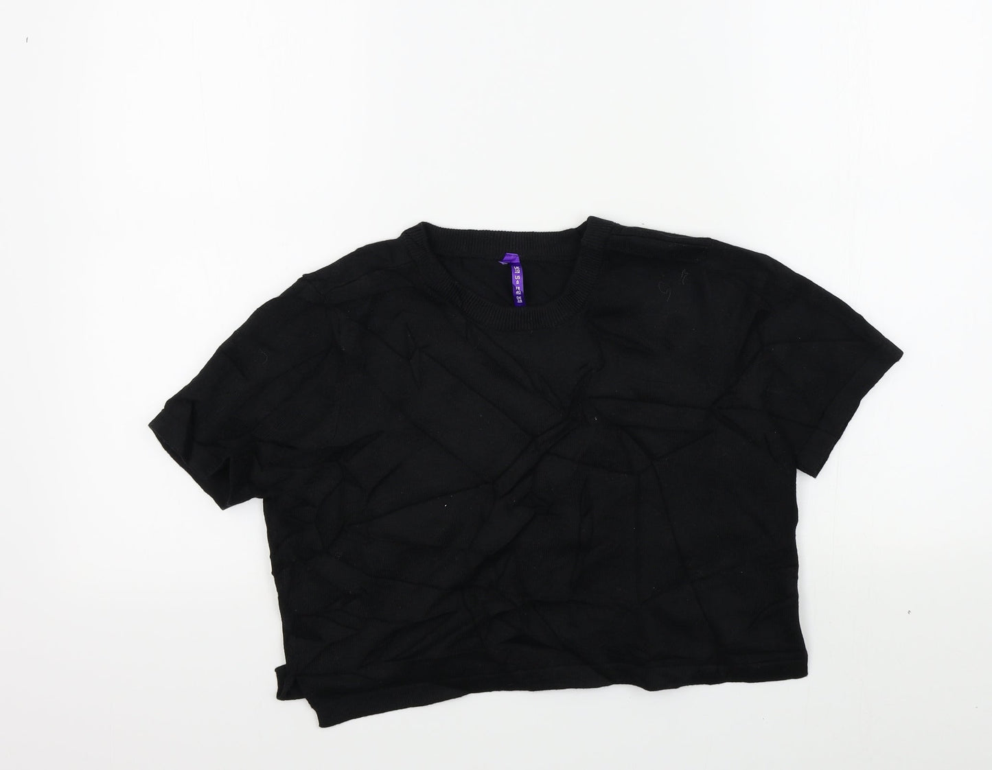 Womens UK Size 10 Preworn Black Pullover Jumper