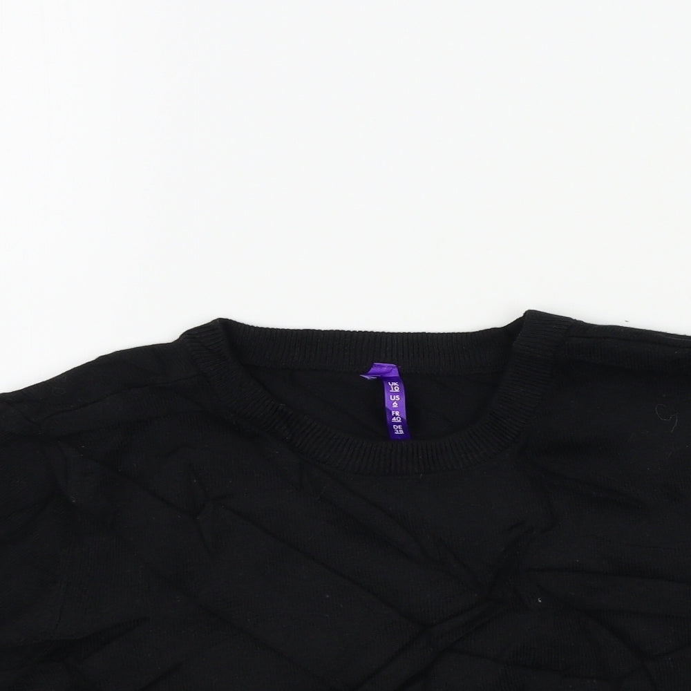 Womens UK Size 10 Preworn Black Pullover Jumper