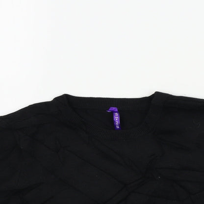 Womens UK Size 10 Preworn Black Pullover Jumper