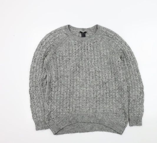 Womens UK Size S H&M Grey Pullover Jumper