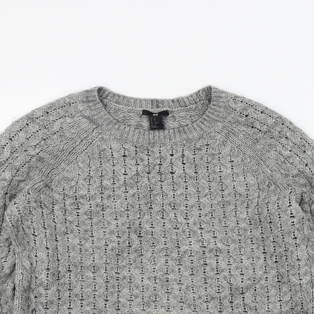 Womens UK Size S H&M Grey Pullover Jumper