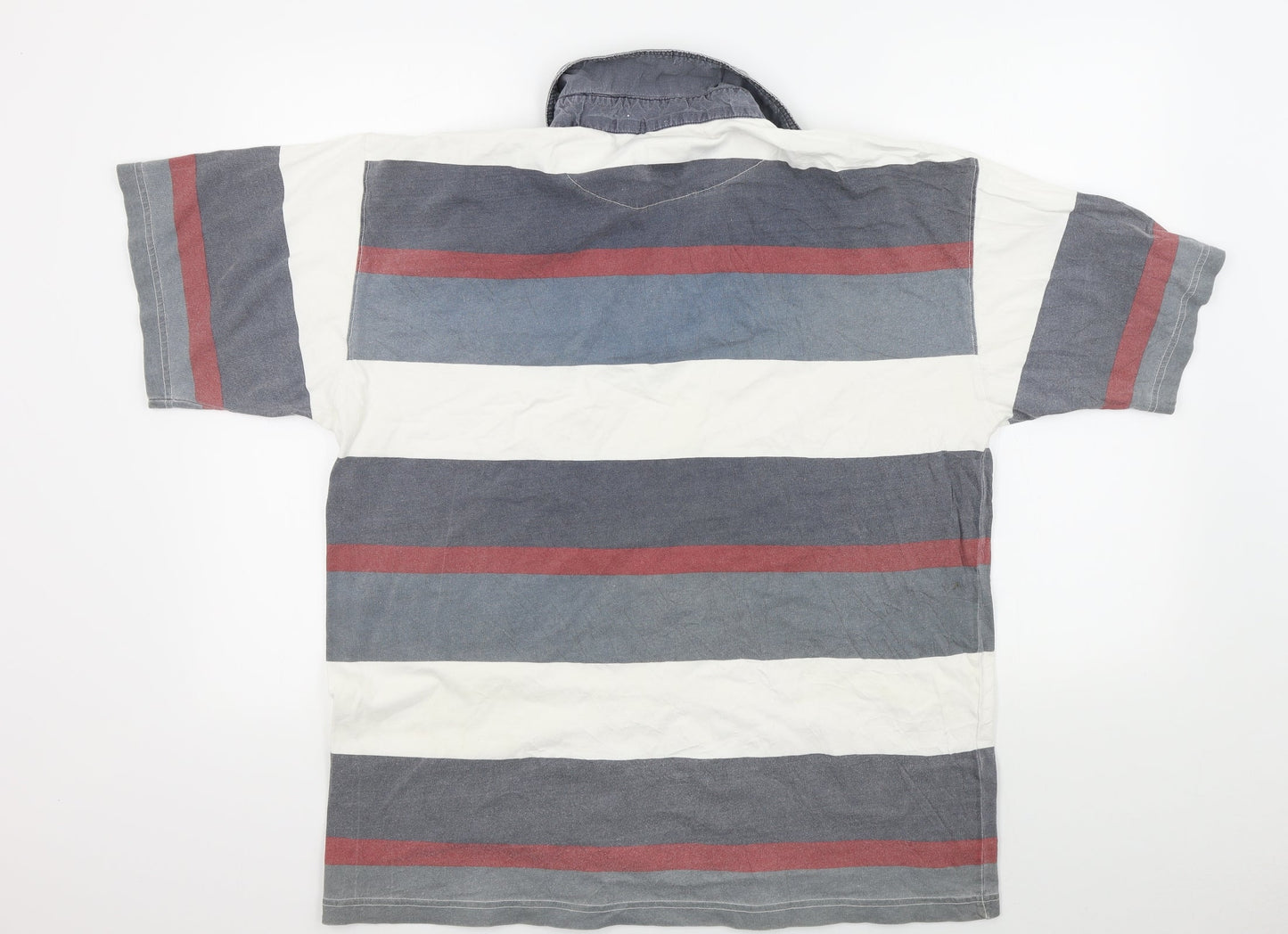 jazz company Mens Grey Striped   Polo Size M