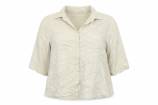 Bonmarché Womens Beige Basic Button-Up Size 20