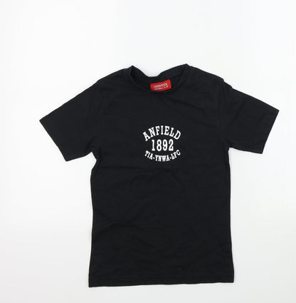 Liverpool FC Boys Black   Basic T-Shirt Size 7-8 Years  - Liverpool FC