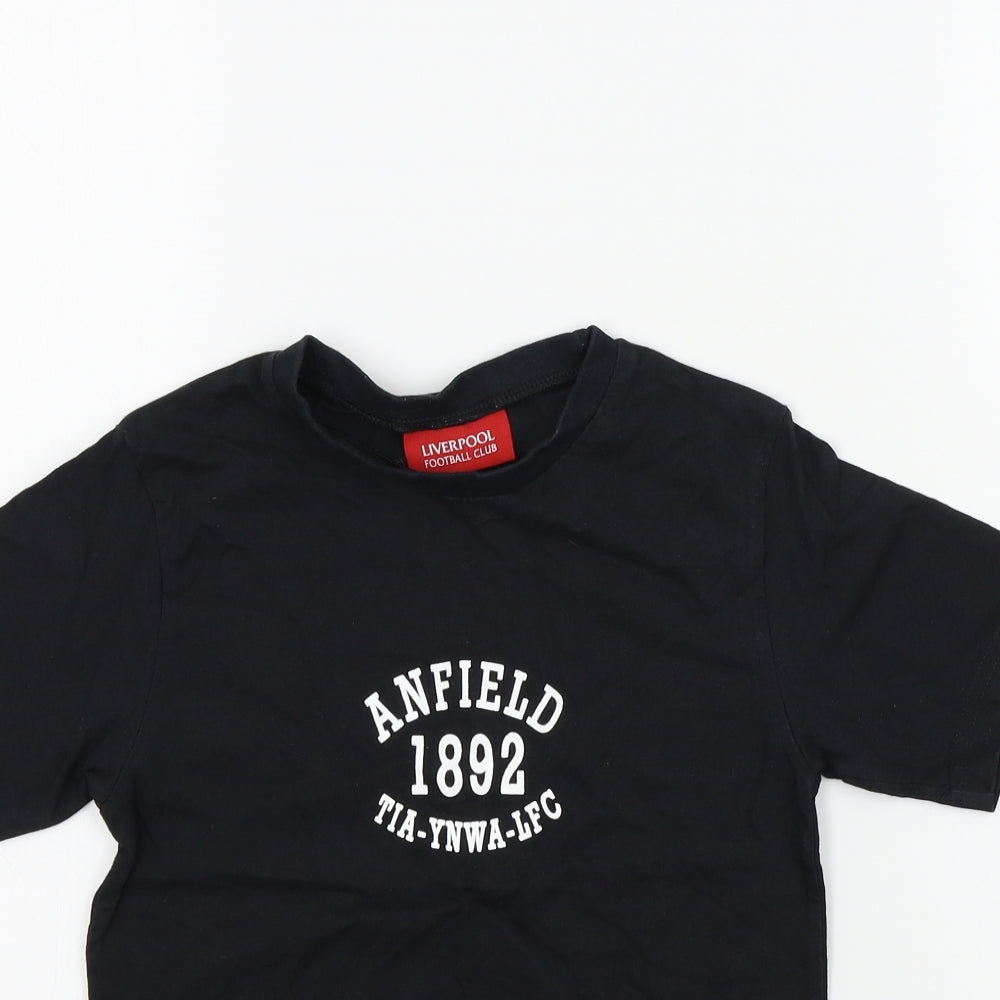 Liverpool FC Boys Black   Basic T-Shirt Size 7-8 Years  - Liverpool FC
