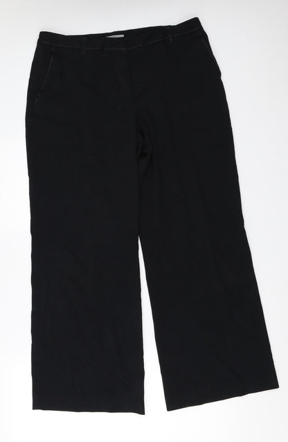 Womens UK Size 14 Marks and Spencer Regular Fit  Black Trousers