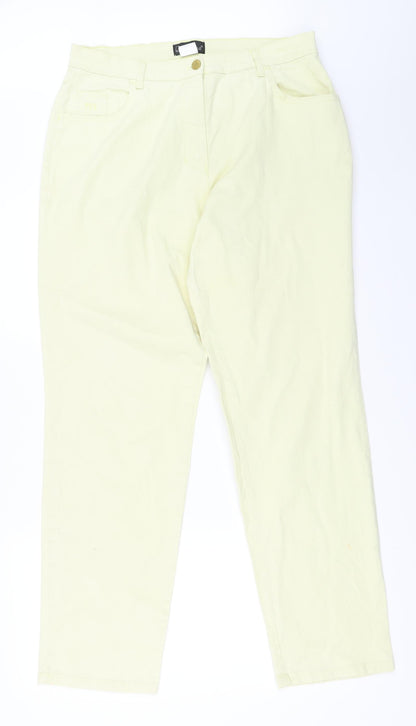 Mammut Womens Yellow   Straight Jeans Size 44 L31 in