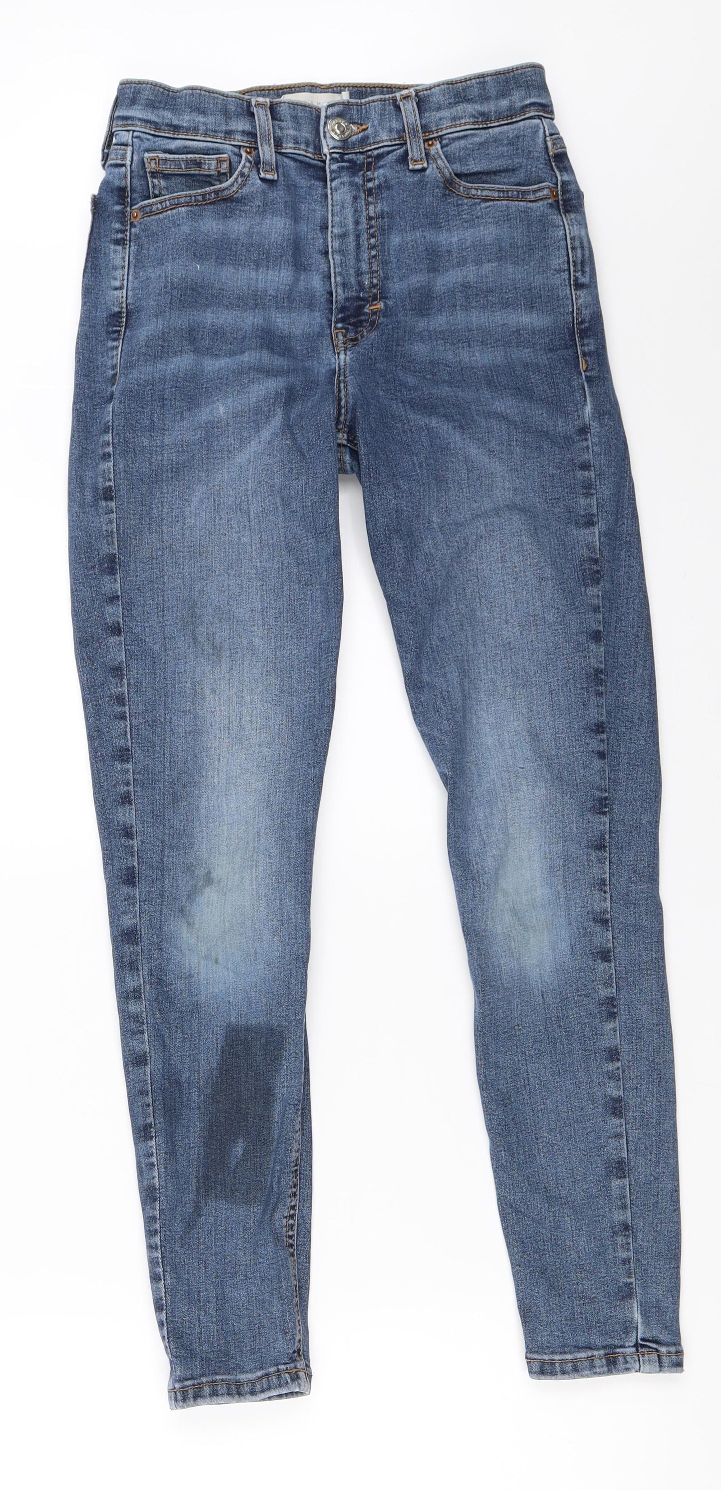 Topshop Womens Blue  Denim Skinny Jeans Size 26 in L30 in