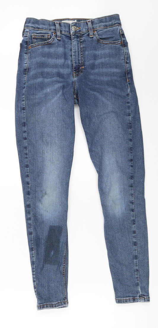 Topshop Womens Blue  Denim Skinny Jeans Size 26 in L30 in