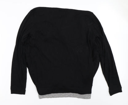 Womens UK Size M Preworn Black Pullover Jumper