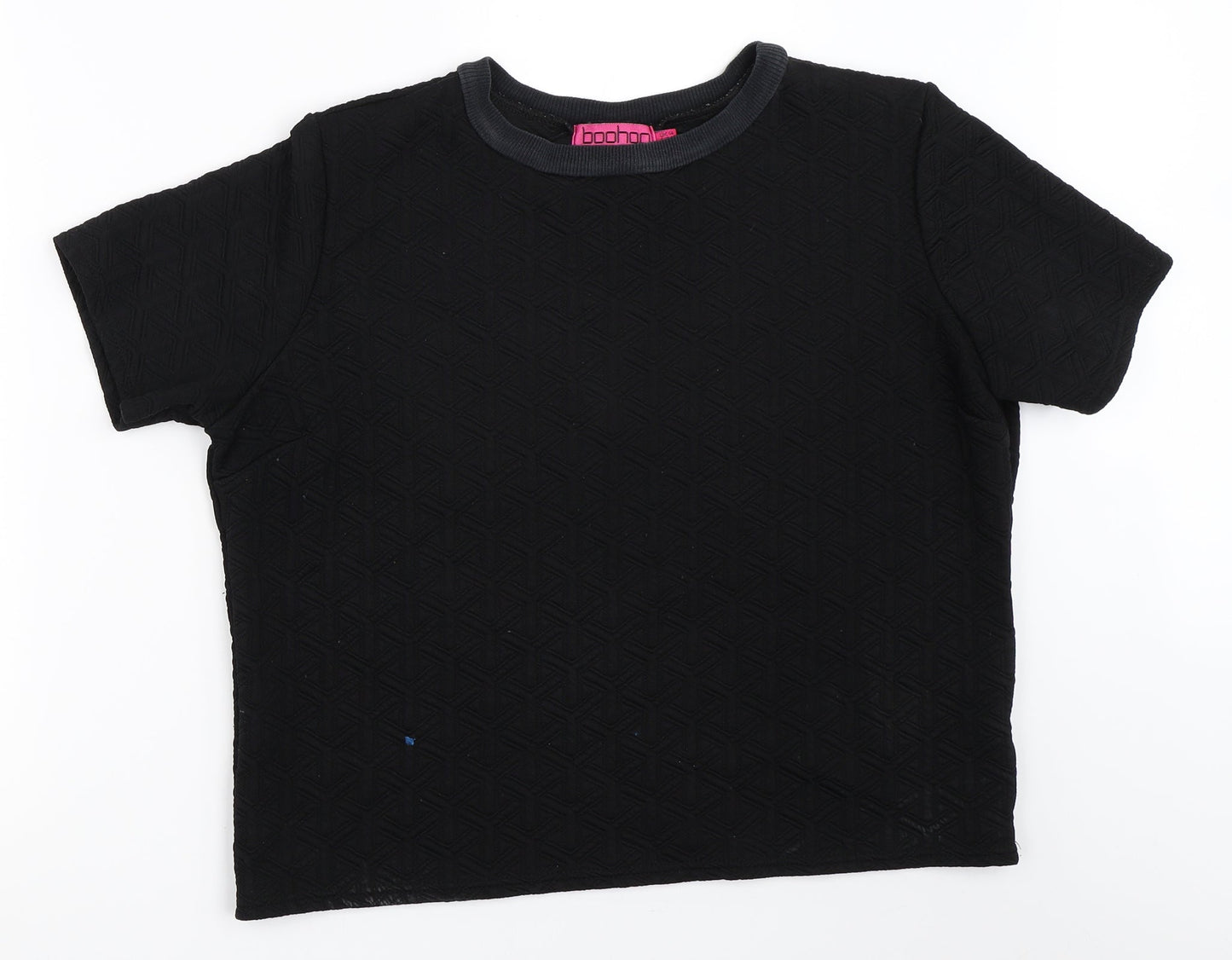 Boohoo Womens Black   Basic T-Shirt Size 14