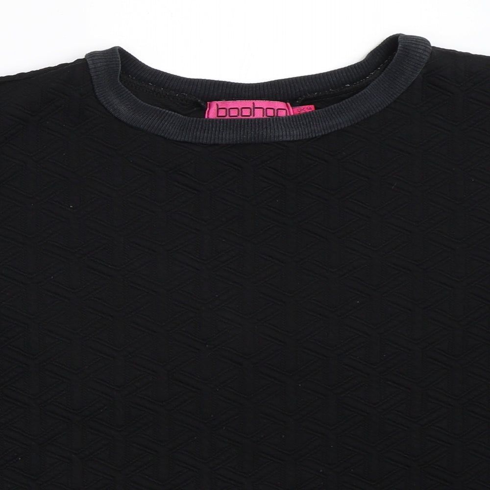 Boohoo Womens Black   Basic T-Shirt Size 14