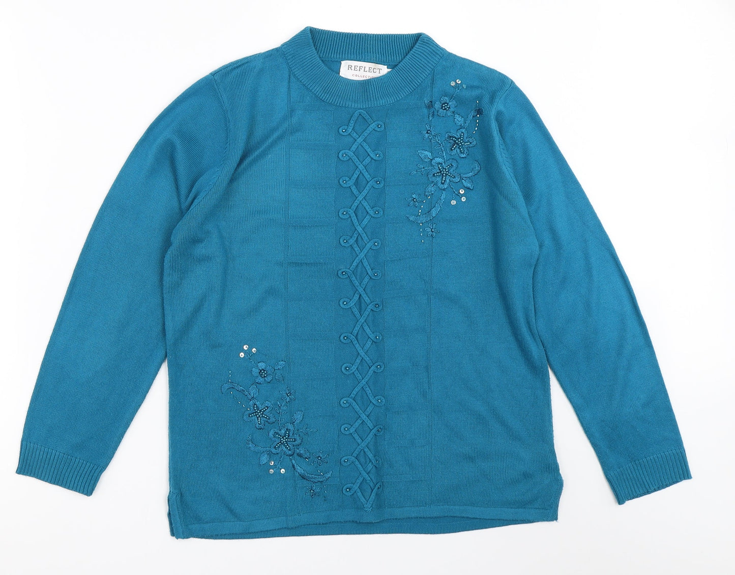 Womens UK Size M Reflect Collection Blue Pullover Jumper