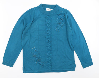 Womens UK Size M Reflect Collection Blue Pullover Jumper