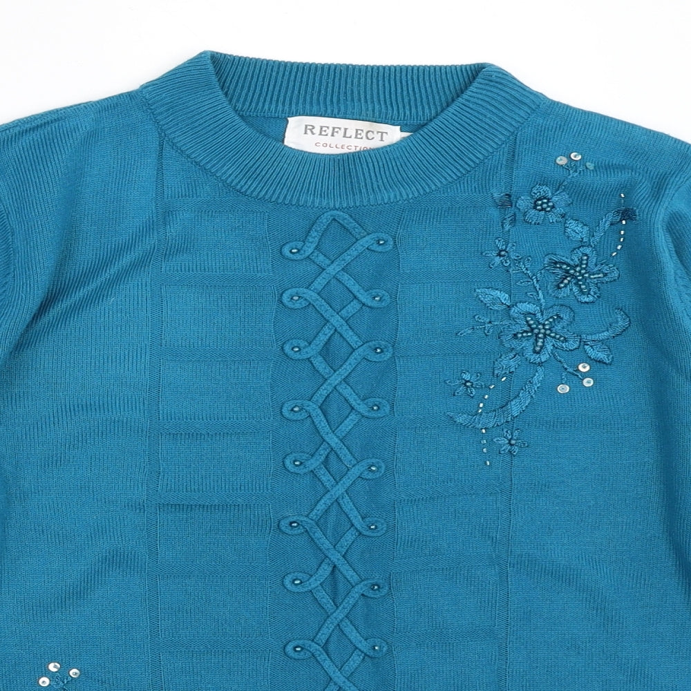 Womens UK Size M Reflect Collection Blue Pullover Jumper