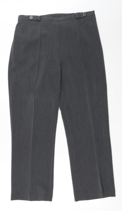 Womens UK Size 14 BM Regular Fit  Grey Trousers