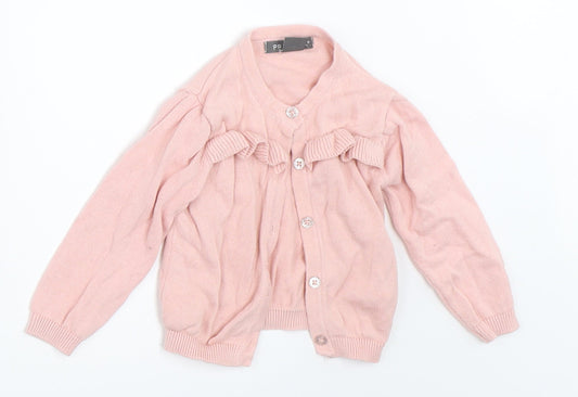 Primark Girls Pink   Cardigan Jumper Size 6-9 Months