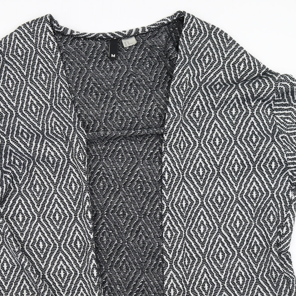 Womens UK Size M H&M Black Cardigan Jumper