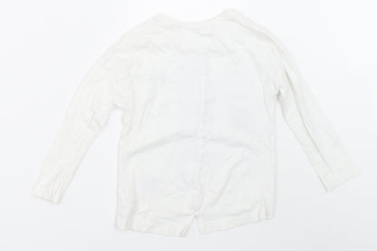 St Bernard Girls White   Basic T-Shirt Size 5 Years  - St Patricks Day