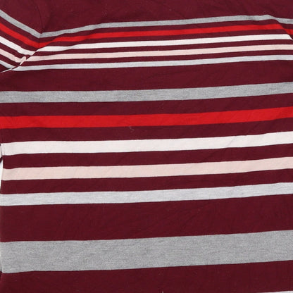 Liz Claiborne Womens Red Striped  Basic T-Shirt Size S
