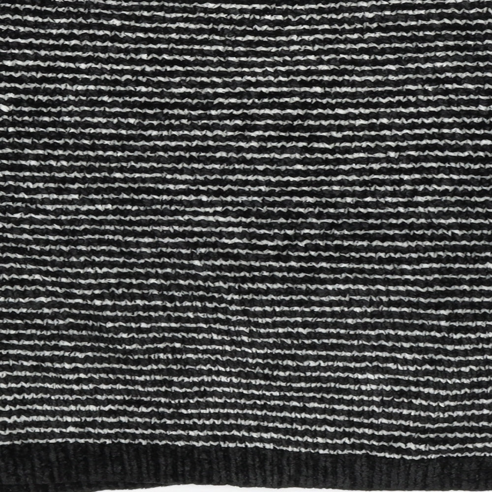 Romeo & Juliet Couture Womens Black Striped  Pullover Jumper Size S
