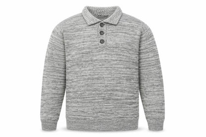 Mens UK Size L George Grey Henley Jumper