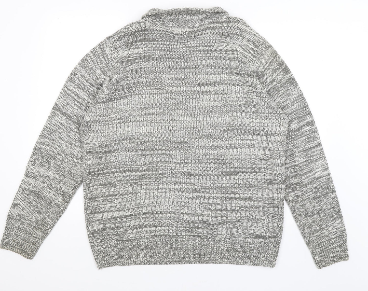 George Mens Grey   Henley Jumper Size L