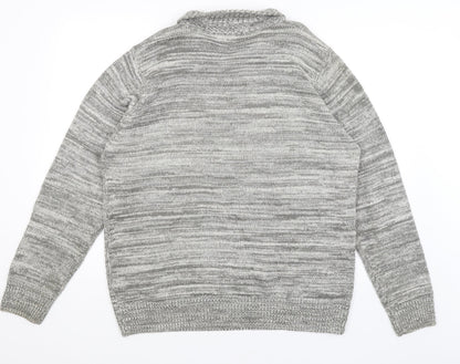 George Mens Grey   Henley Jumper Size L