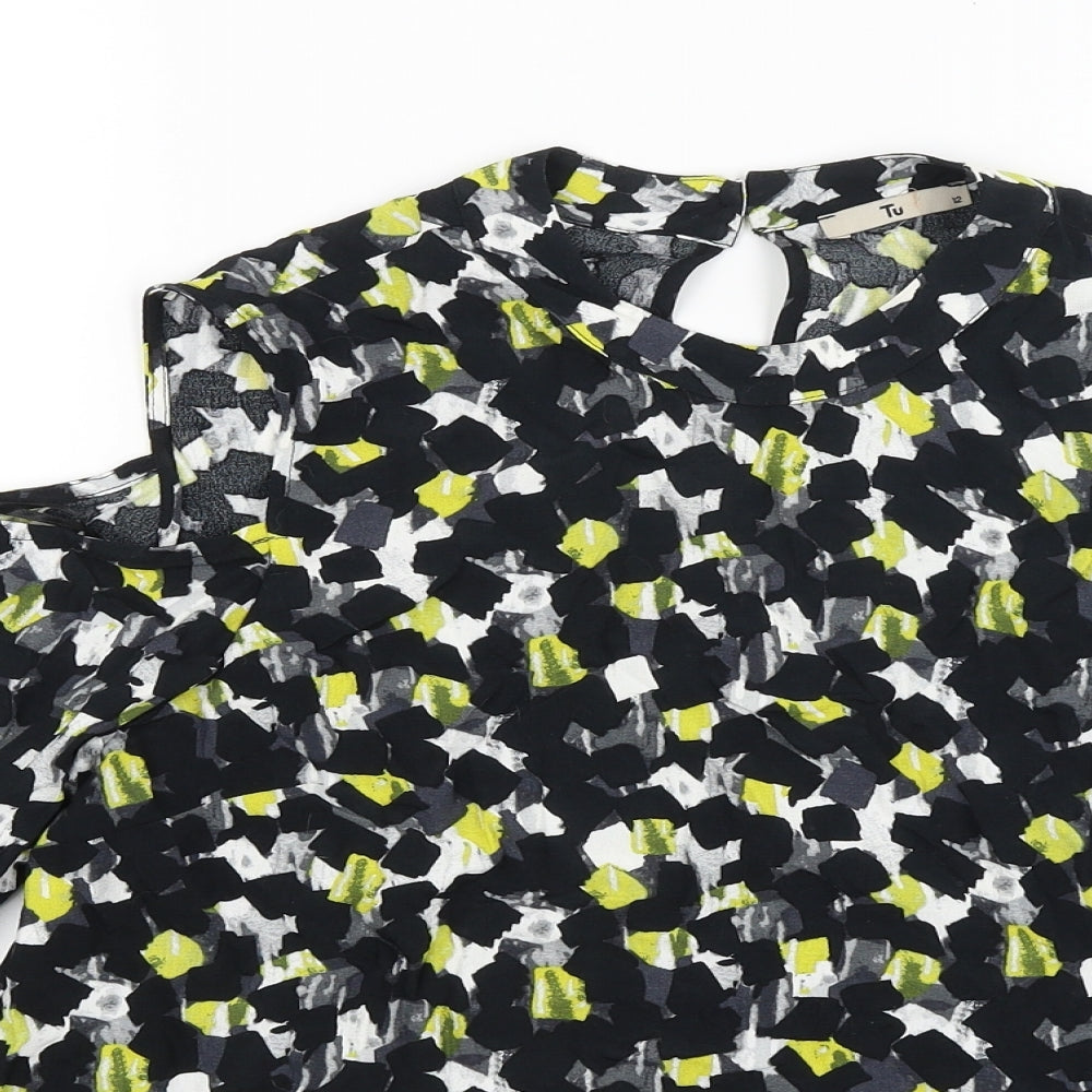 Womens UK Size 12 TU Black Basic Blouse
