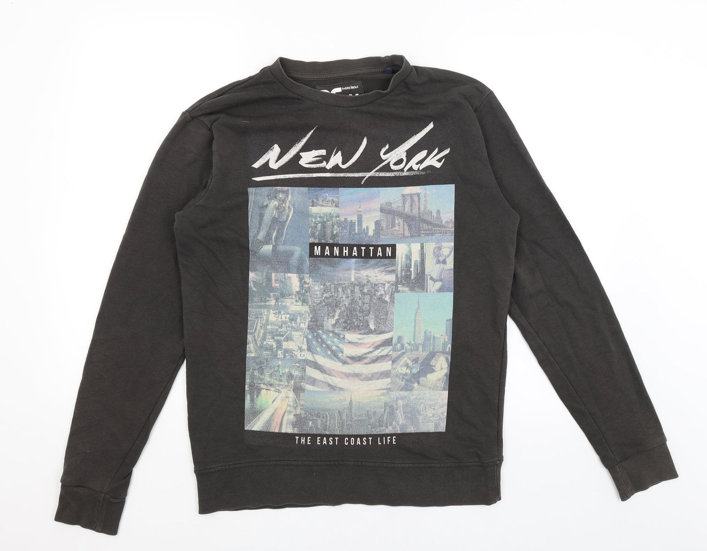 Twisted Soul Mens Black   Pullover Jumper Size M  - New York