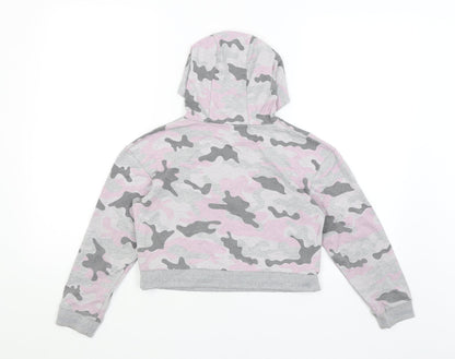 Pep & Co Girls Grey Camouflage  Pullover Hoodie Size 9-10 Years