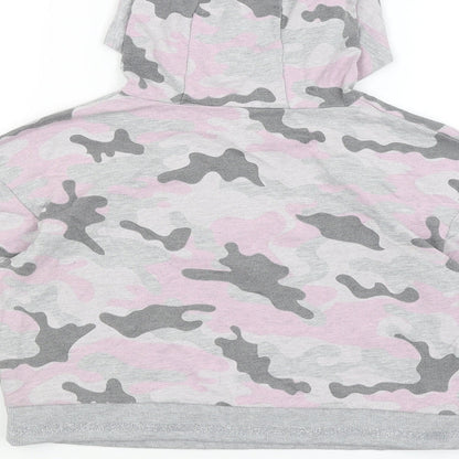 Pep & Co Girls Grey Camouflage  Pullover Hoodie Size 9-10 Years