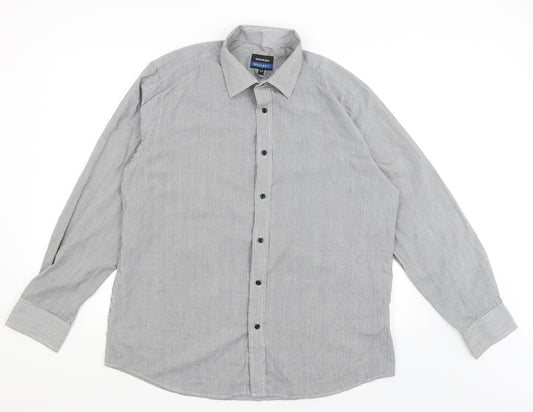 Mens UK Collar Size 16.5 Greenwoods Smart Grey  Dress Shirt