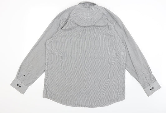 Mens UK Collar Size 16.5 Greenwoods Smart Grey  Dress Shirt