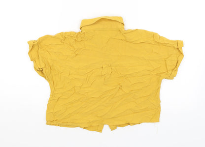 New Look Girls Yellow   Cropped Button-Up Size 12 Years