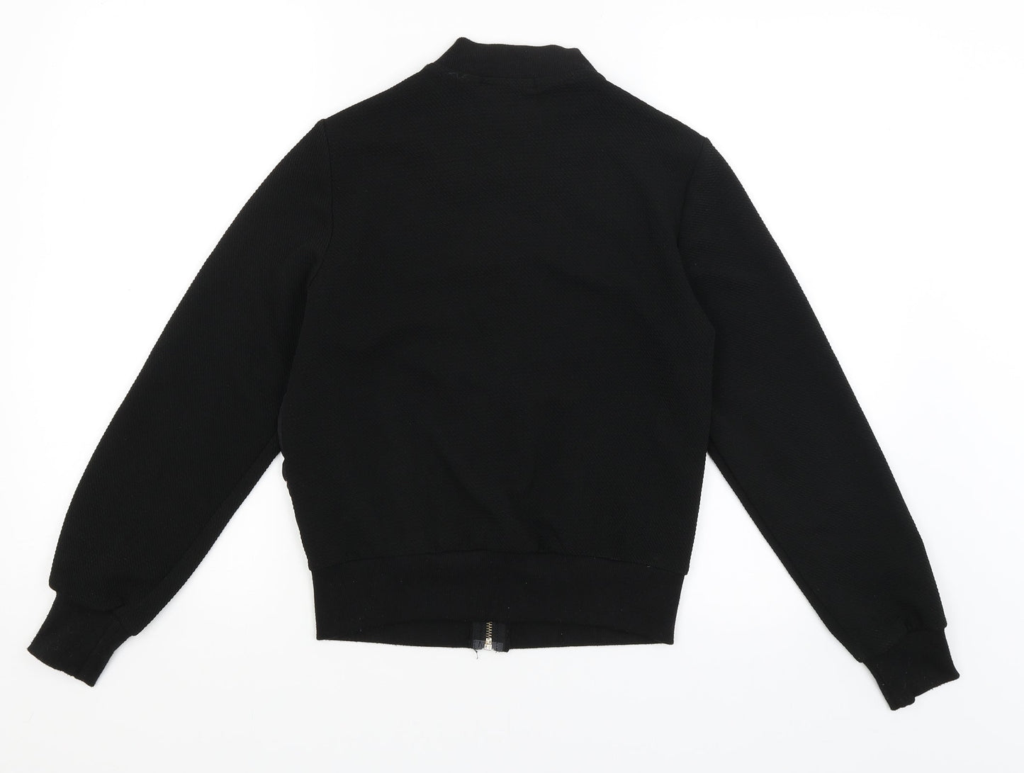 Womens UK Size S CC Fashion Black Full Zip Jumper