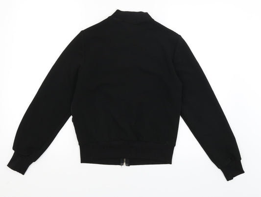 Womens UK Size S CC Fashion Black Full Zip Jumper