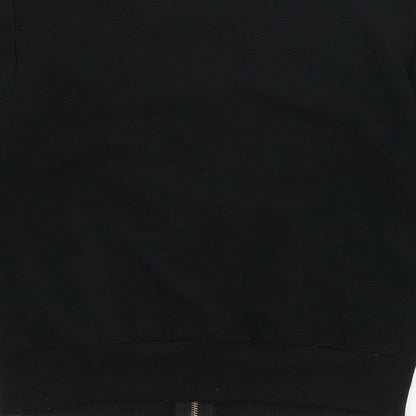 Womens UK Size S CC Fashion Black Full Zip Jumper