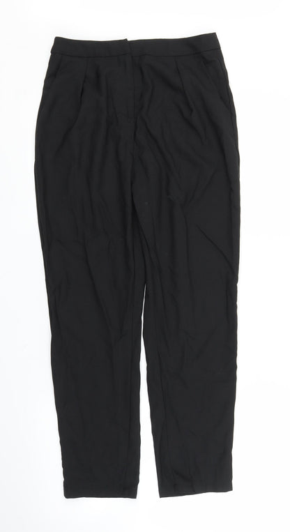 Womens UK Size M Preworn Regular Fit  Black Trousers