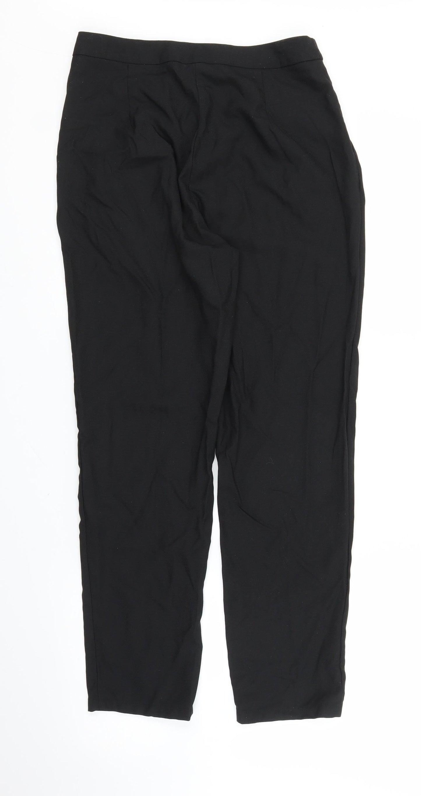 Womens UK Size M Preworn Regular Fit  Black Trousers