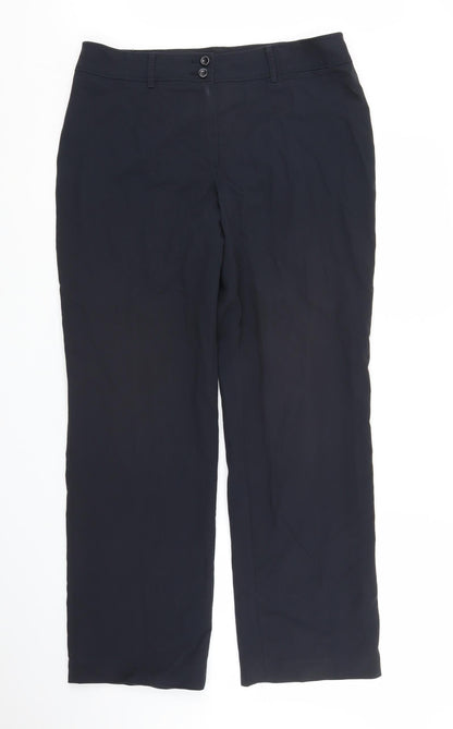 Lebek Womens Blue   Trousers  Size 34 in L27 in
