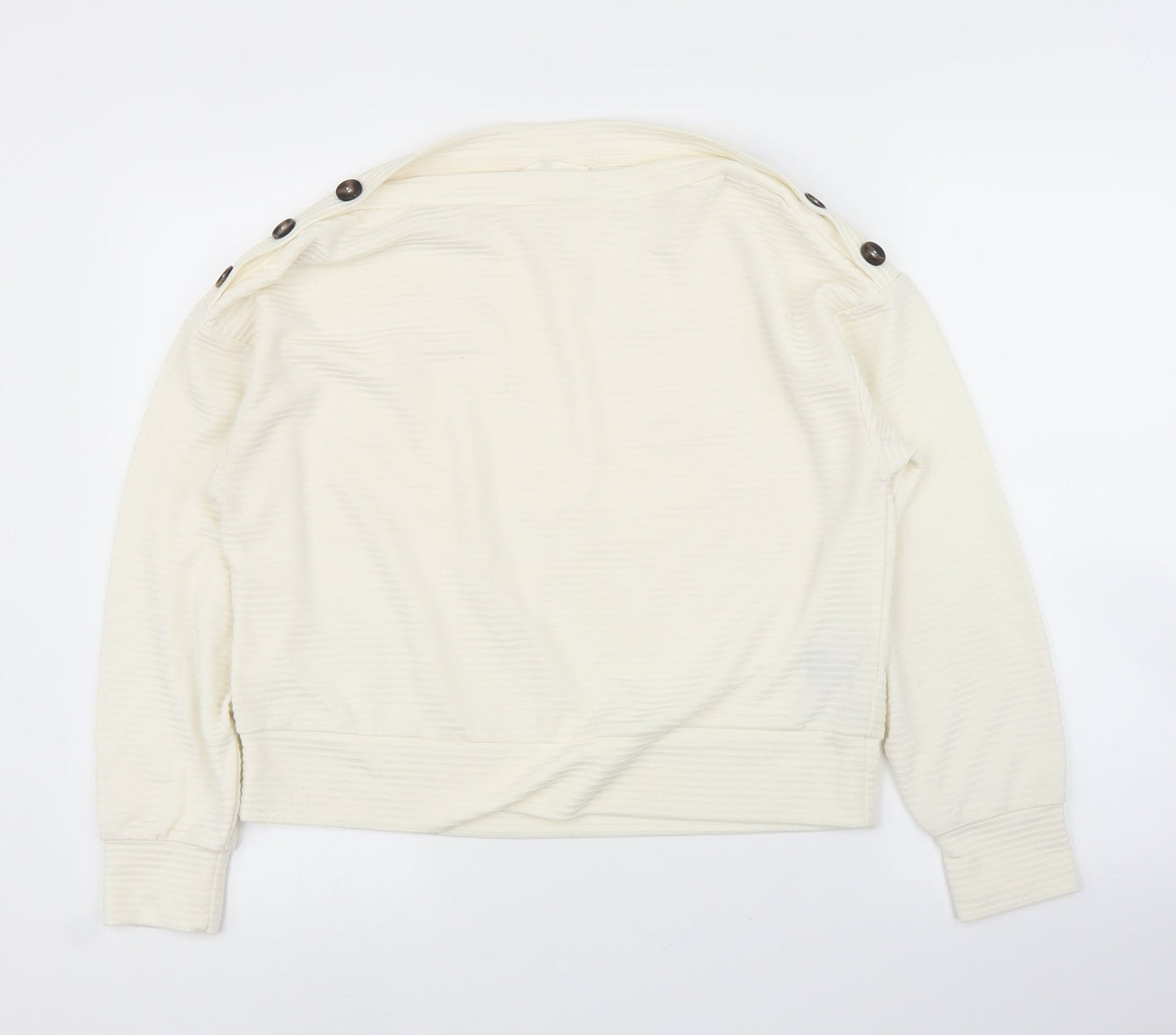 Womens UK Size S H&M Ivory Basic Blouse